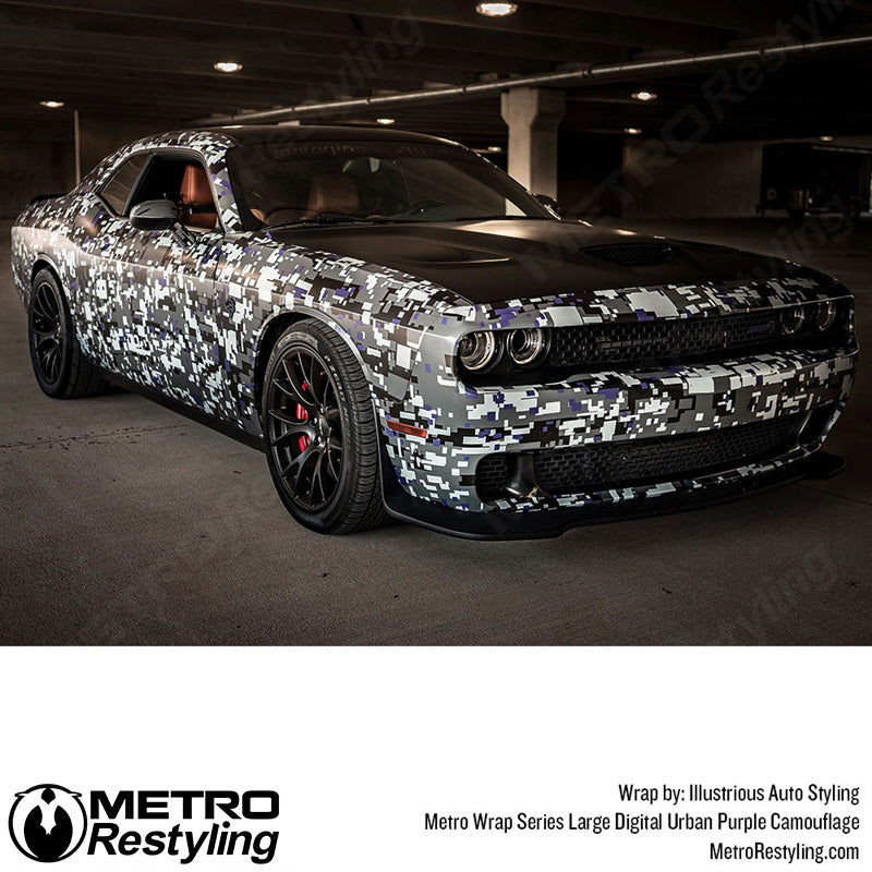 Large Digital Urban Purple Camouflage