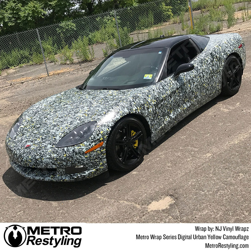Digital Urban Yellow Camo Vinyl