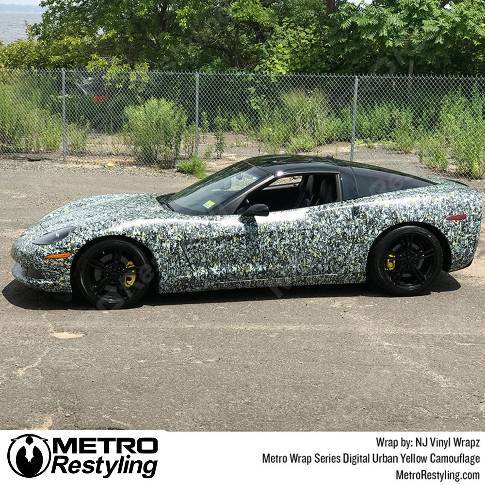 Digital Urban Yellow Camo Wrap