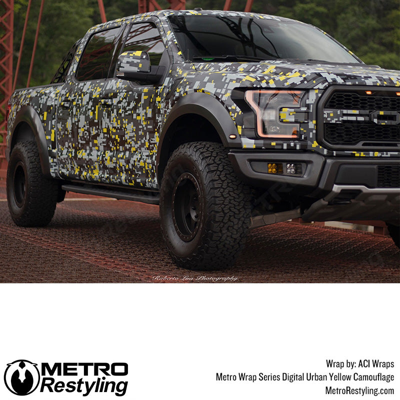 Large Digital Urban Yellow Camouflage Ford