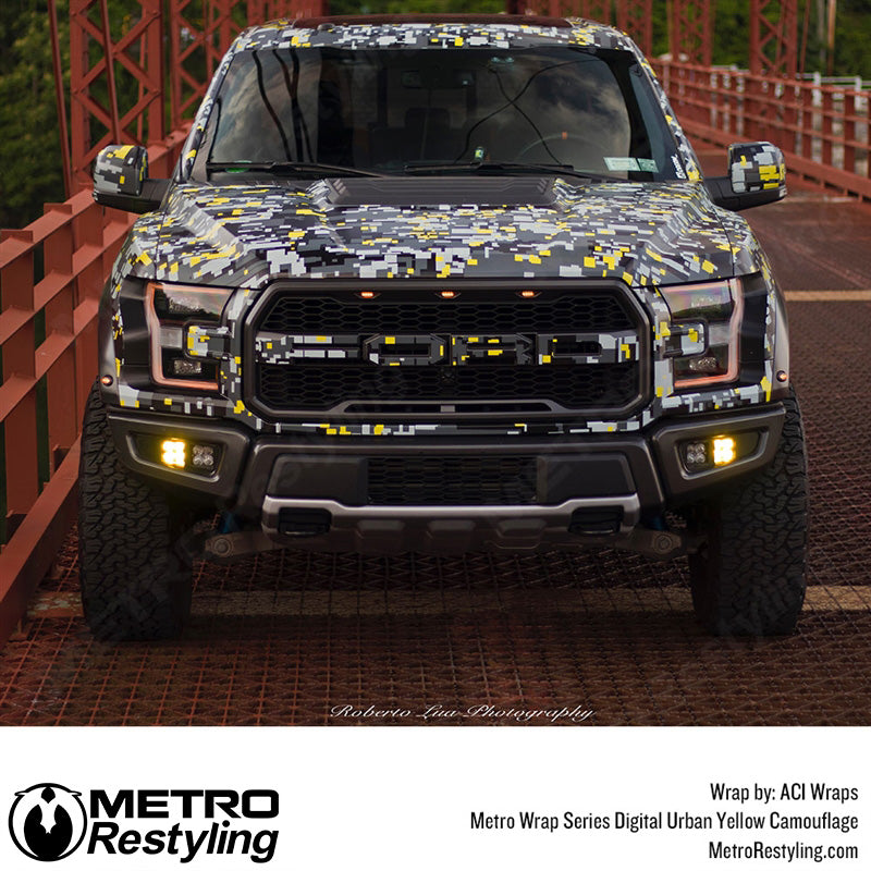 Large Digital Urban Yellow Camouflage Ford
