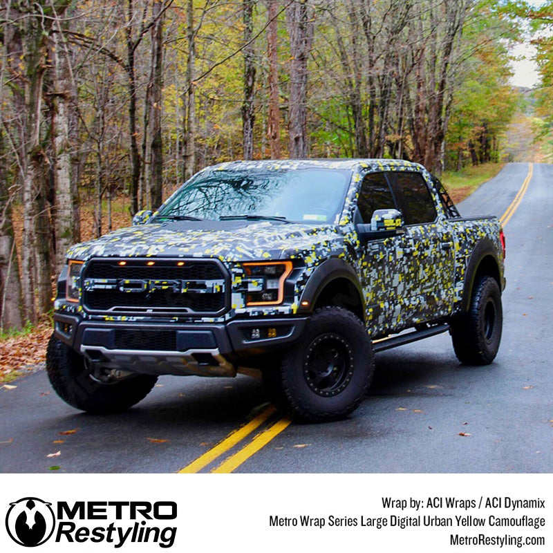 Large Digital Urban Yellow Camouflage Ford