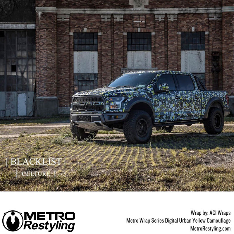 Large Digital Urban Yellow Camouflage Ford