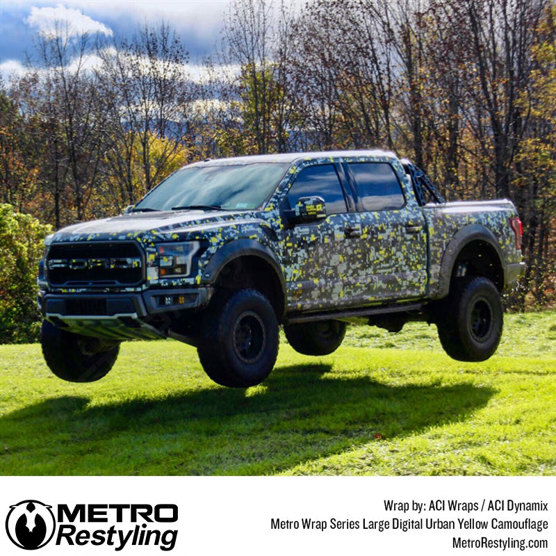 Large Digital Urban Yellow Camouflage Ford