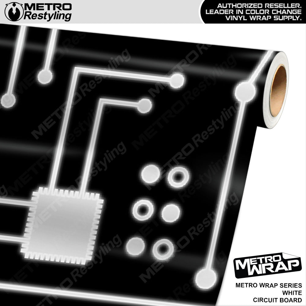 Metro Wrap Circuit Board White Vinyl Film