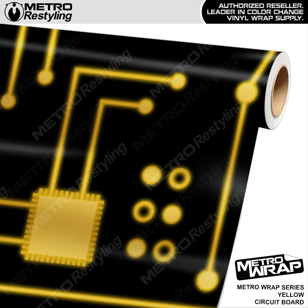 Metro Wrap Circuit Board Yellow Vinyl Film