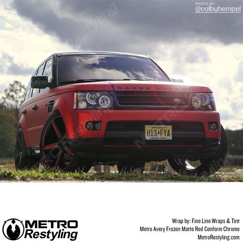Metro Avery SF100 Frozen Matte Red Conform Chrome Range Rover