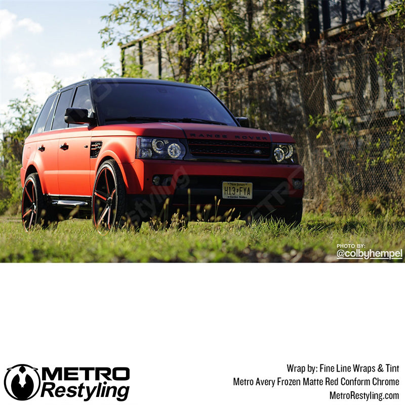 Metro Avery SF100 Frozen Matte Red Conform Chrome Range Rover