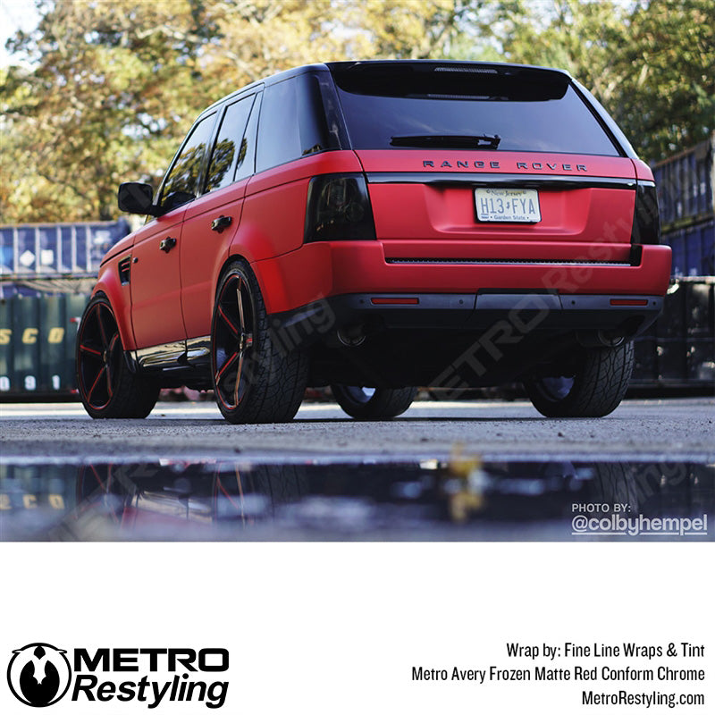 Metro Avery SF100 Frozen Matte Red Conform Chrome Range Rover