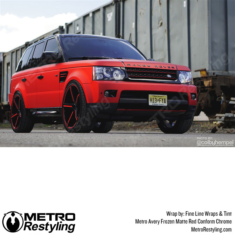 Metro Avery SF100 Frozen Matte Red Conform Chrome Range Rover