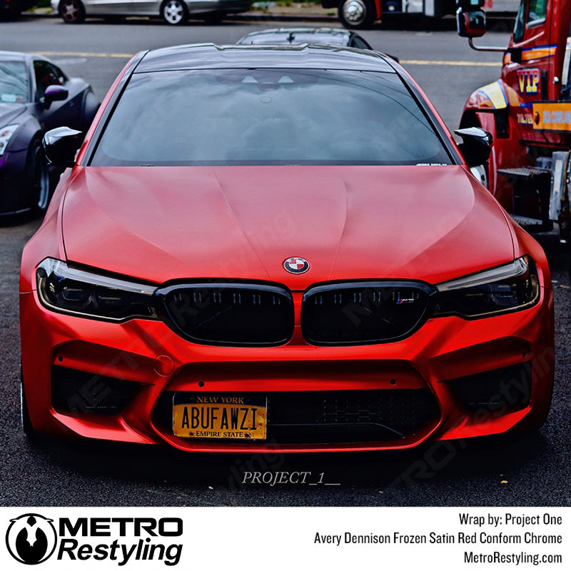 Metro Avery SF100 Frozen Satin Red Conform Chrome BMW