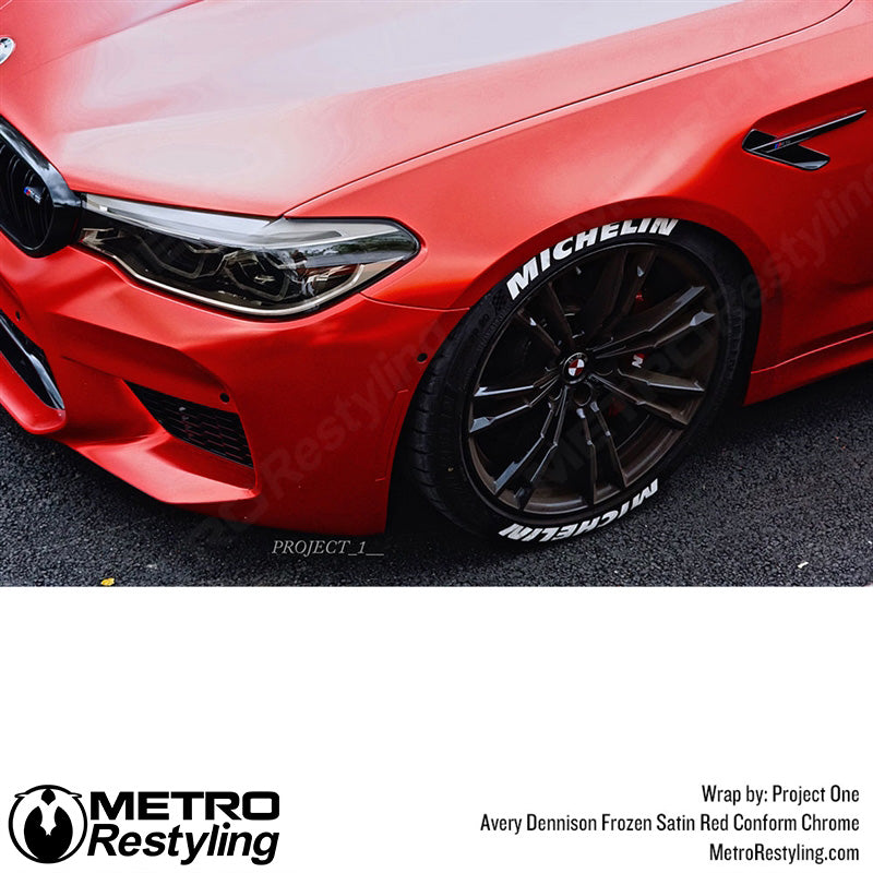 Metro Avery SF100 Frozen Satin Red Conform Chrome BMW