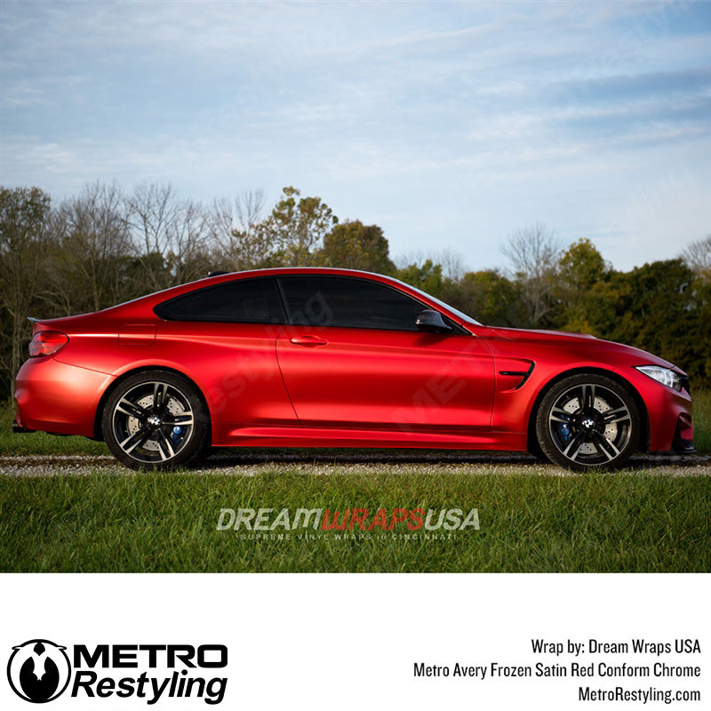 Metro Avery SF100 Frozen Satin Red Conform Chrome BMW