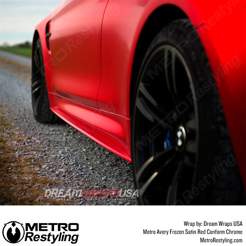 Metro Avery SF100 Frozen Satin Red Conform Chrome BMW