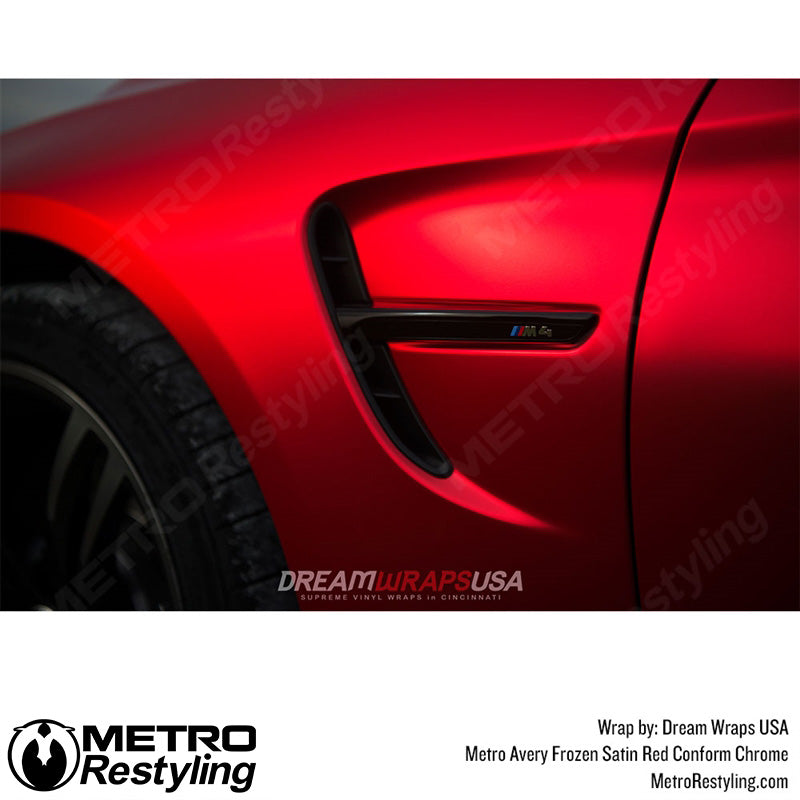 Metro Avery SF100 Frozen Satin Red Conform Chrome Benz