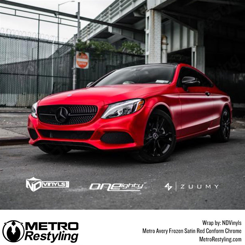 Metro Avery SF100 Frozen Satin Red Conform Chrome Benz
