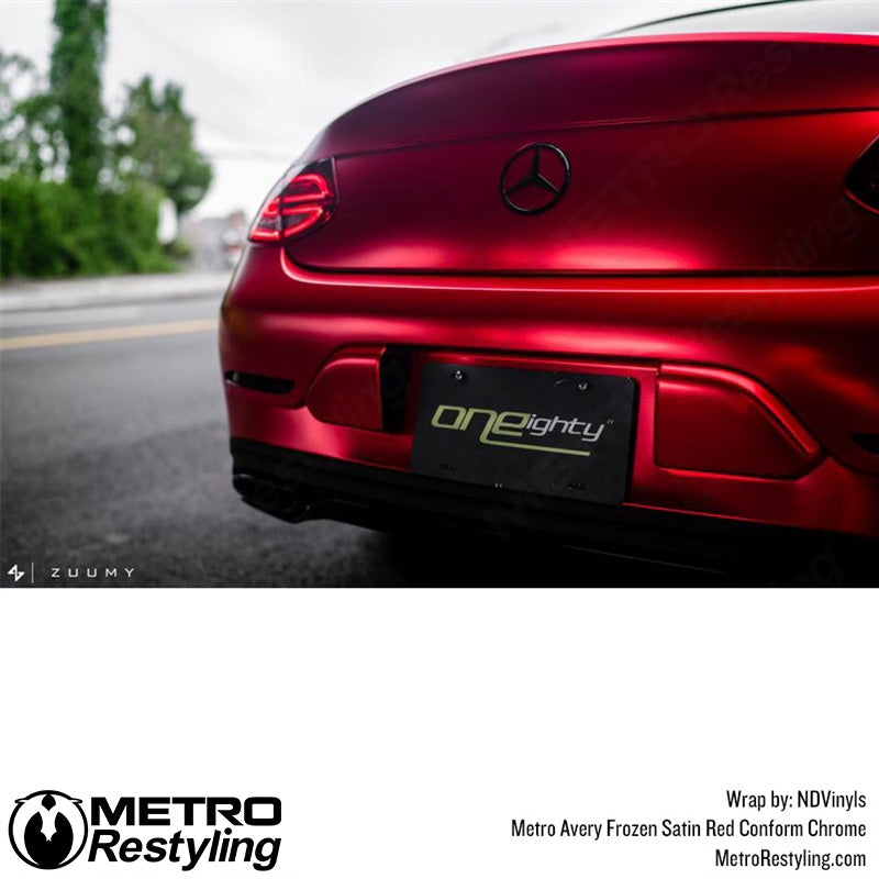 Metro Avery SF100 Frozen Satin Red Conform Chrome Benz