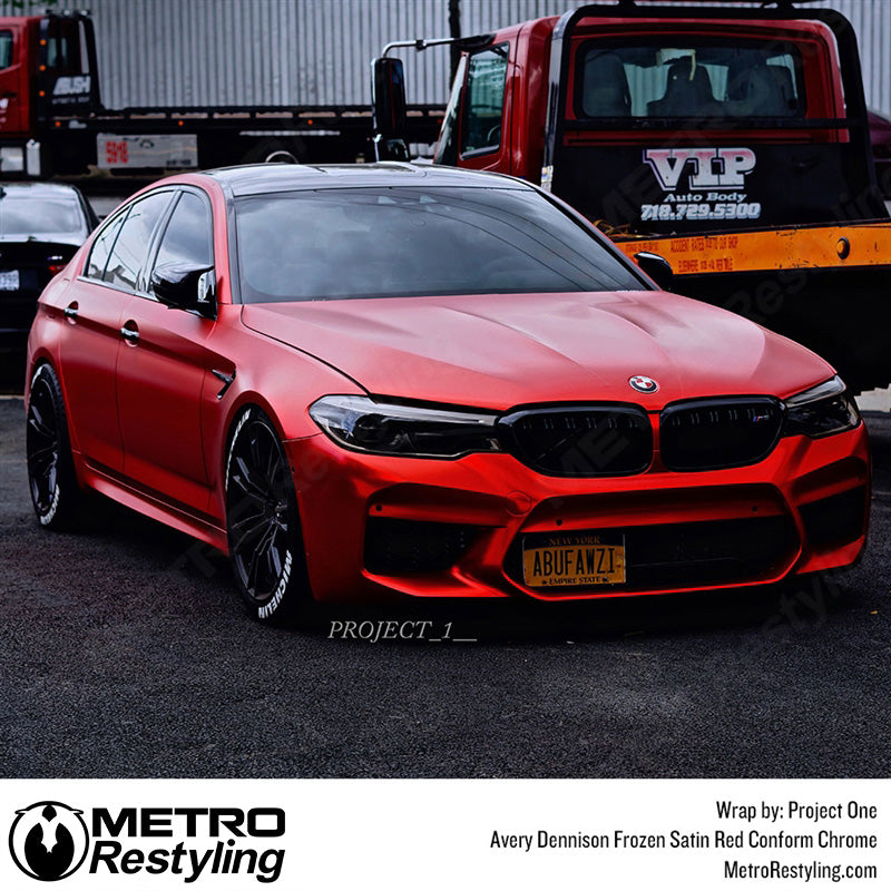 Metro Avery SF100 Frozen Satin Red Conform Chrome BMW