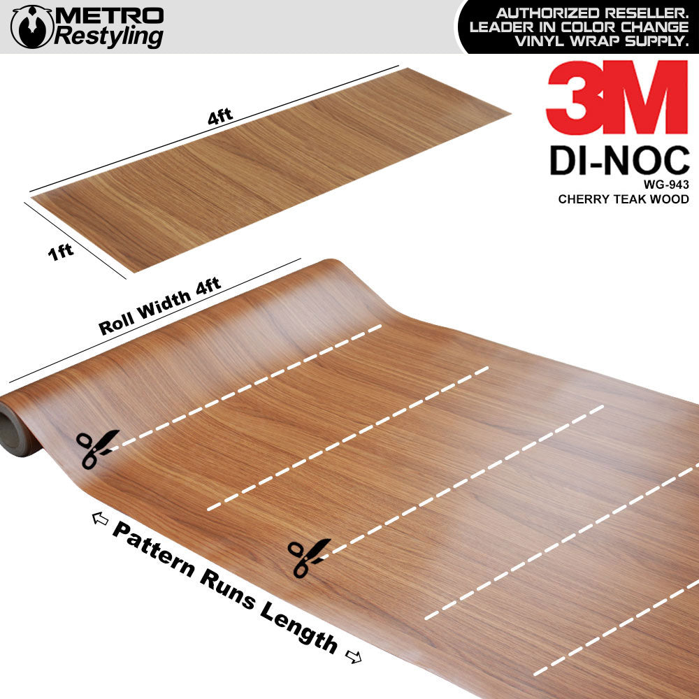 Cherry Teak woodgrain vinyl