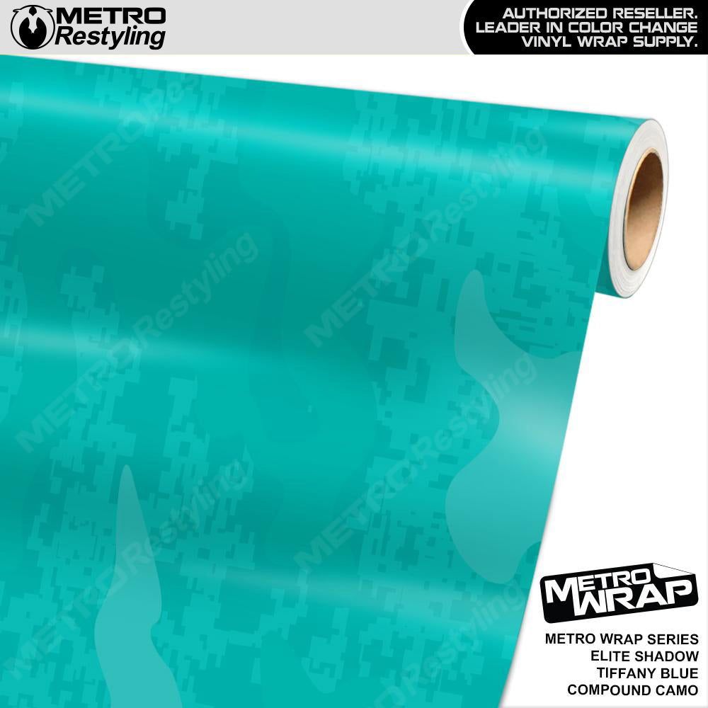 Metro Wrap Compound Elite Shadow Tiffany Blue Camouflage Vinyl Film