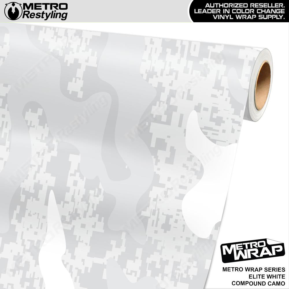 Metro Wrap Compound Elite White Camouflage Vinyl Film