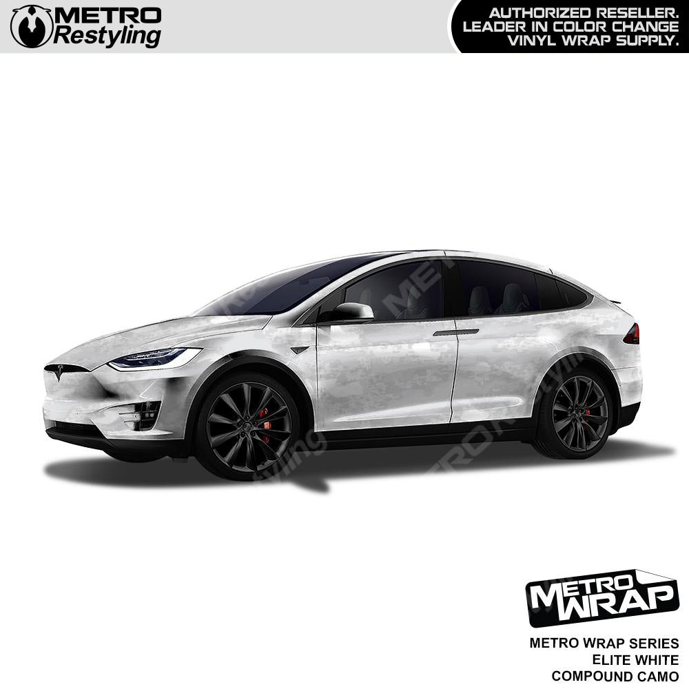 Metro Wrap Compound Elite White Camouflage Vinyl Film