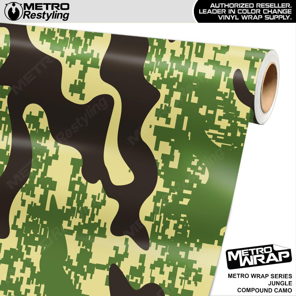 Metro Wrap Compound Jungle Camouflage Vinyl Film