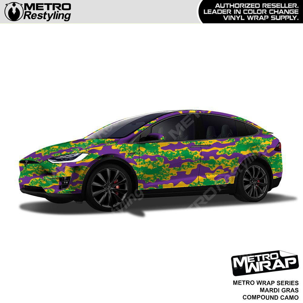 Metro Wrap Compound Mardi Gras Camouflage Vinyl Film