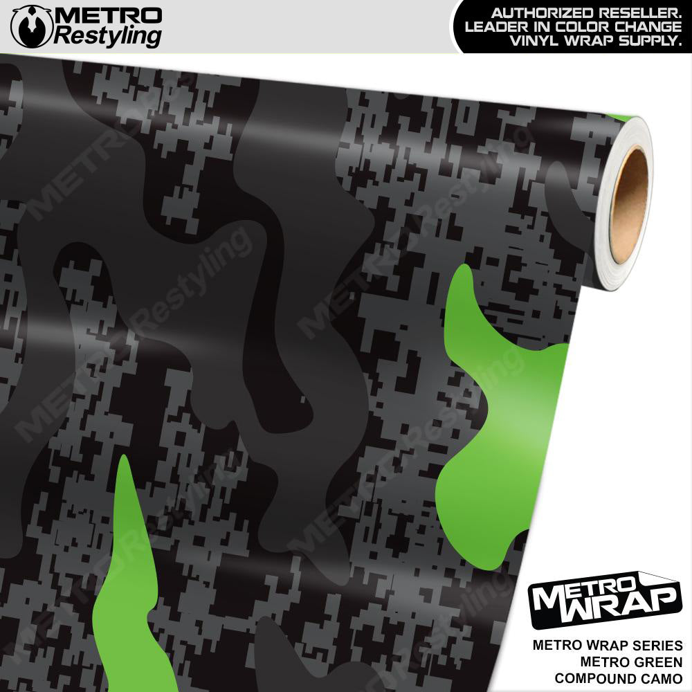 Metro Wrap Compound Metro Green Camouflage Vinyl Film