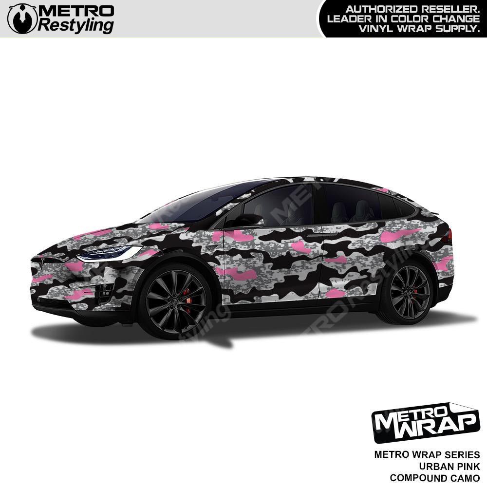 Metro Wrap Compound Pink Urban Camouflage Vinyl Film
