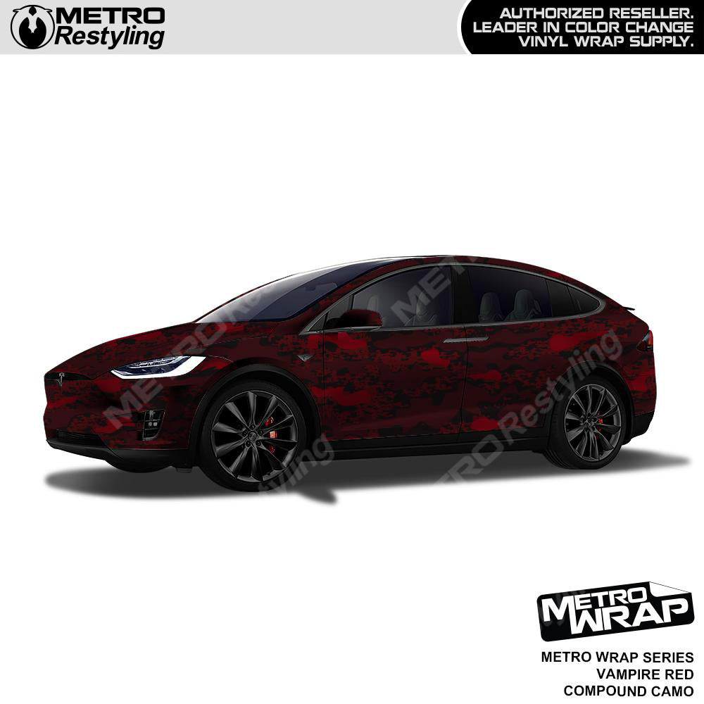 Metro Wrap Compound Vampire Red Camouflage Vinyl Film