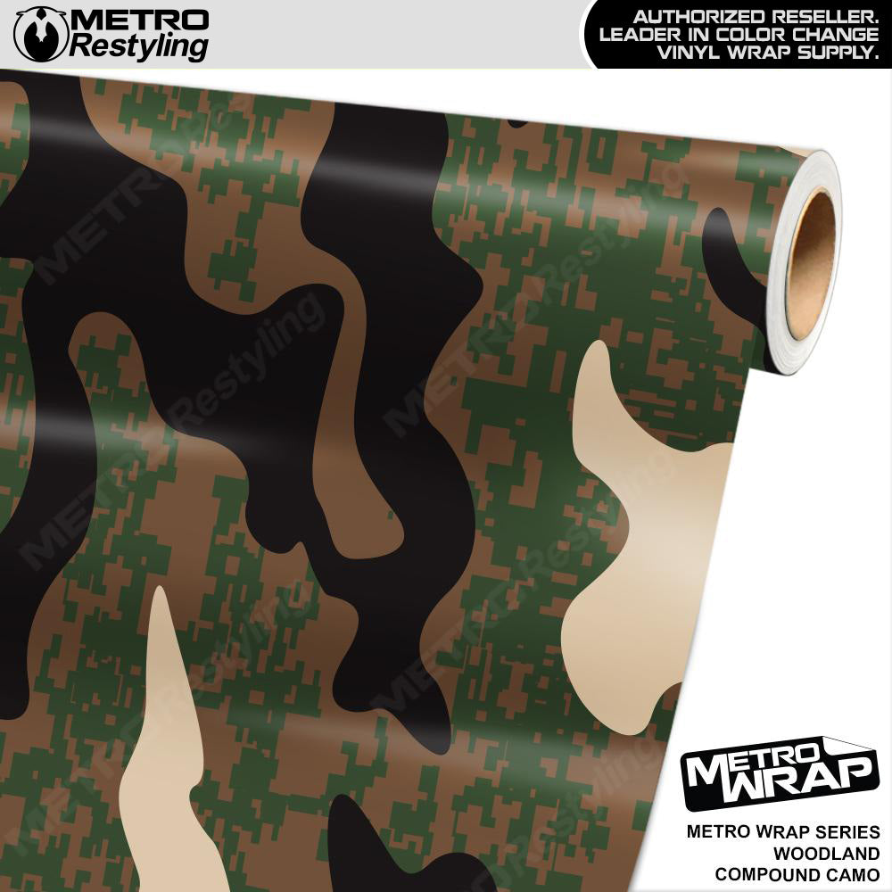 Rwraps™ Army Woodland Green Camouflage Vinyl Wrap