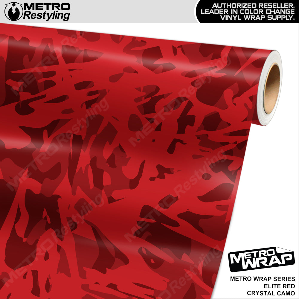 Metro Wrap Crystal Elite Red Camouflage Vinyl Film