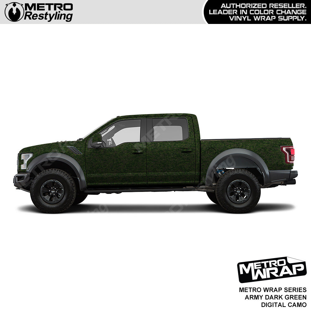 Metro Wrap Digital Army Dark Green Camouflage Truck Wrap