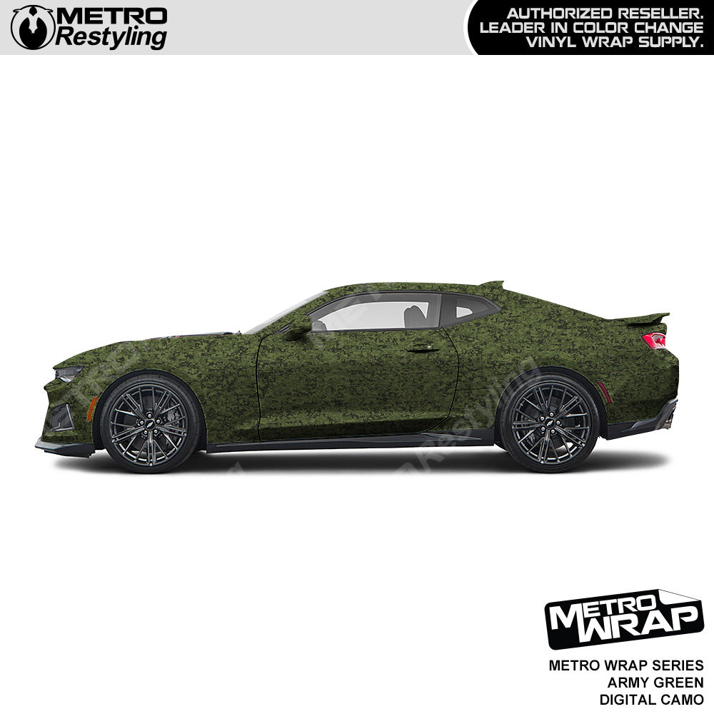 Metro Wrap Digital Army Green Camouflage Car Wrap