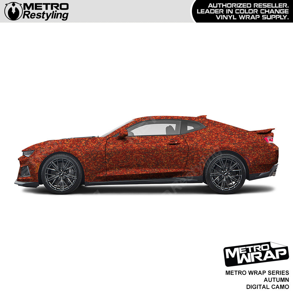 Metro Wrap Digital Autumn Camouflage Car Wrap