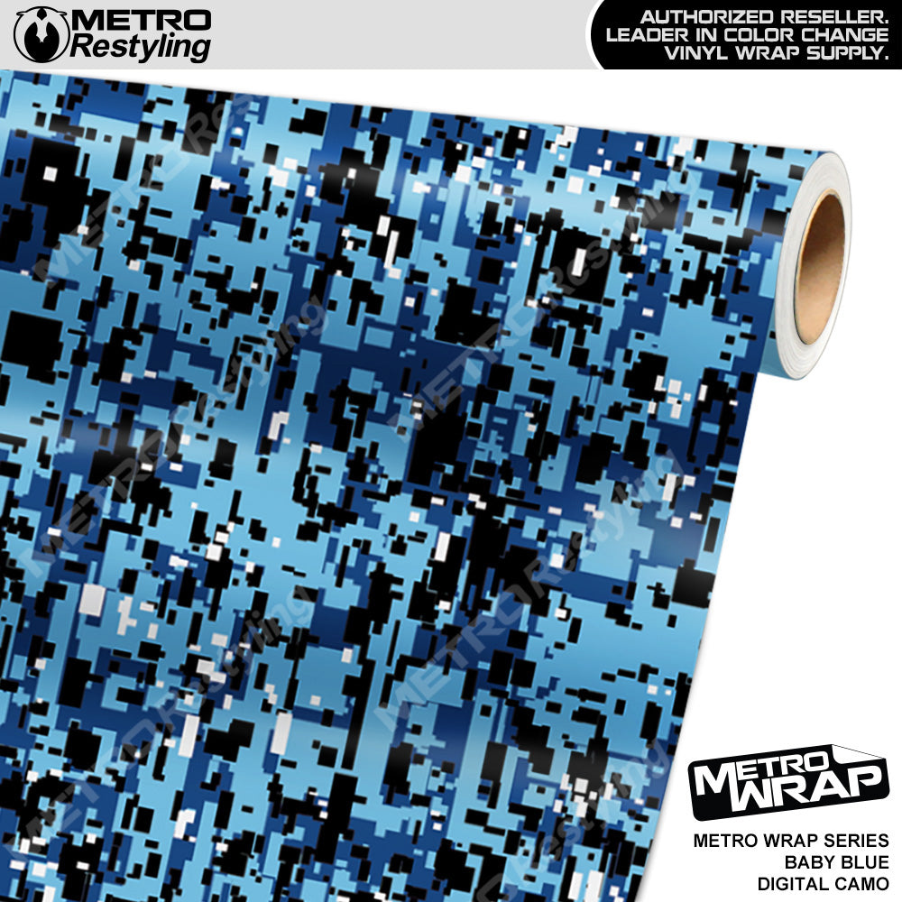 Metro Wrap Digital Baby Blue Camouflage