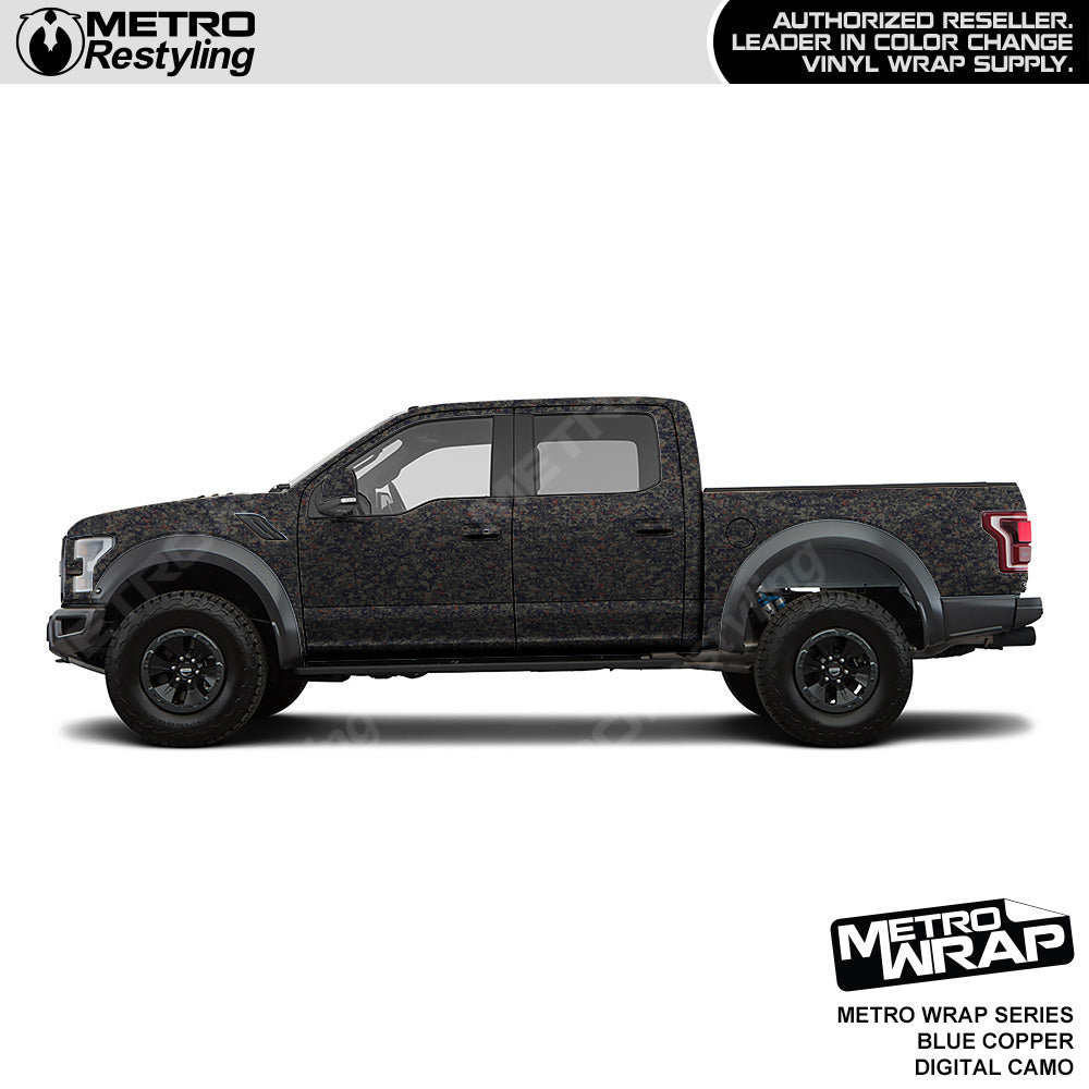 Metro Wrap Digital Blue Copper Camouflage Truck Wrap