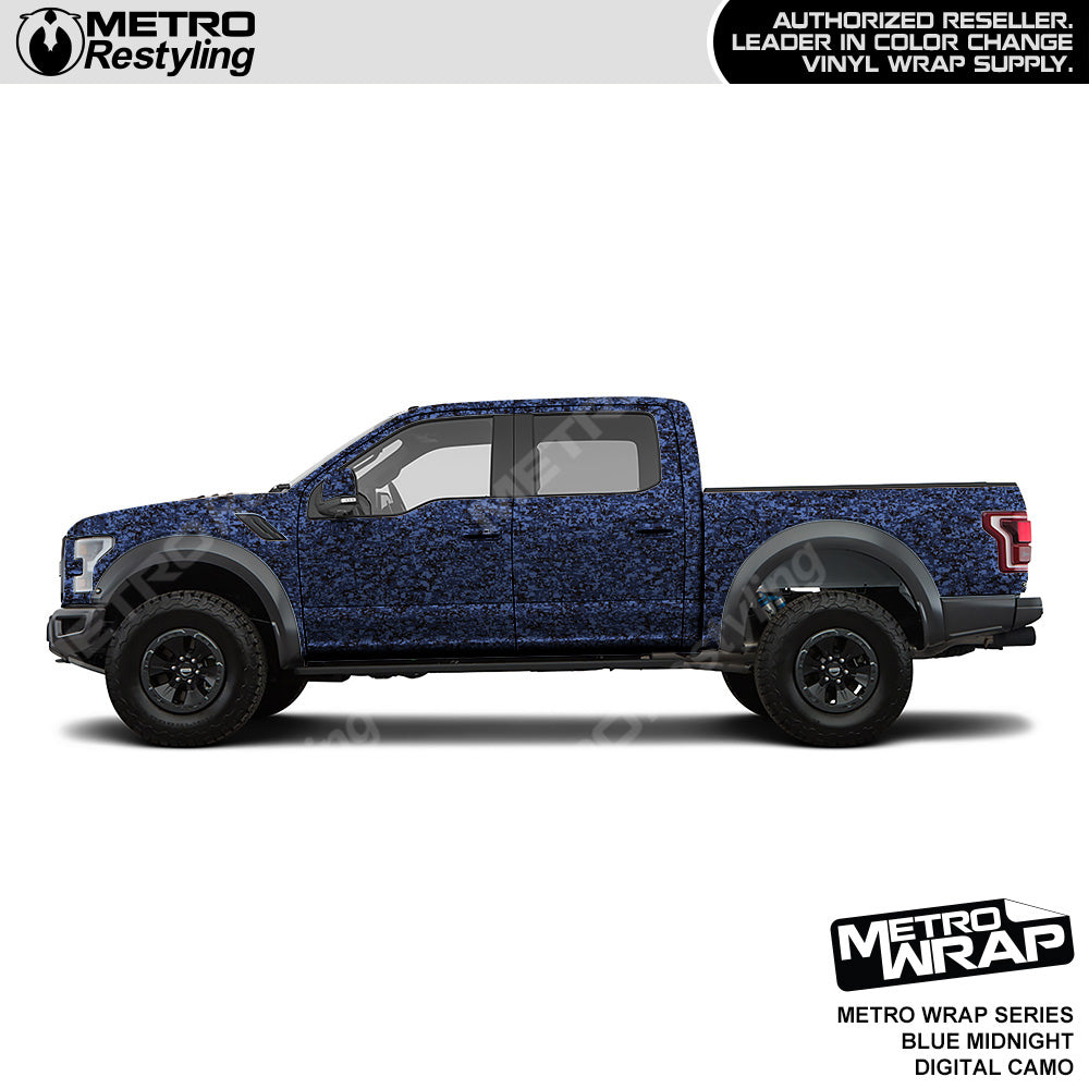 Metro Wrap Digital Blue Midnight Camouflage Truck Wrap
