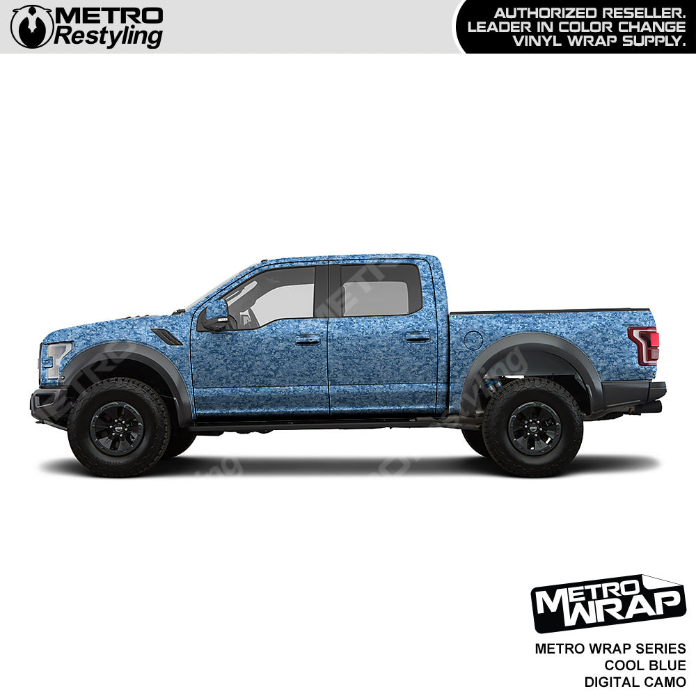 Metro Wrap Digital Cool Blue Camouflage Truck Wrap
