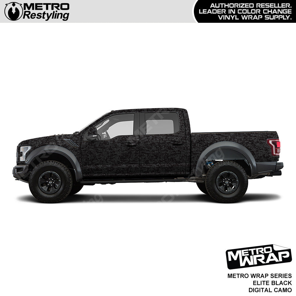 Metro Wrap Digital Elite Black Camouflage Truck