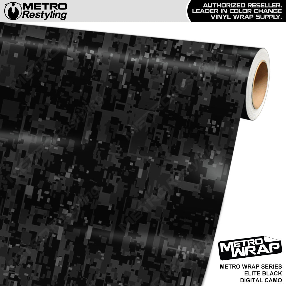 Metro Wrap Digital Elite Black Camouflage
