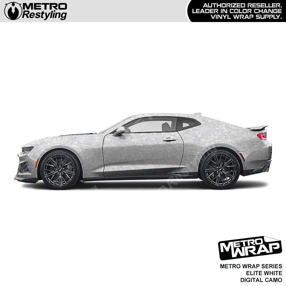 Metro Wrap Digital Elite White Camouflage Car Wrap