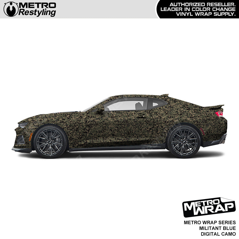 Metro Wrap Digital Militant Blue Camouflage Car Wrap