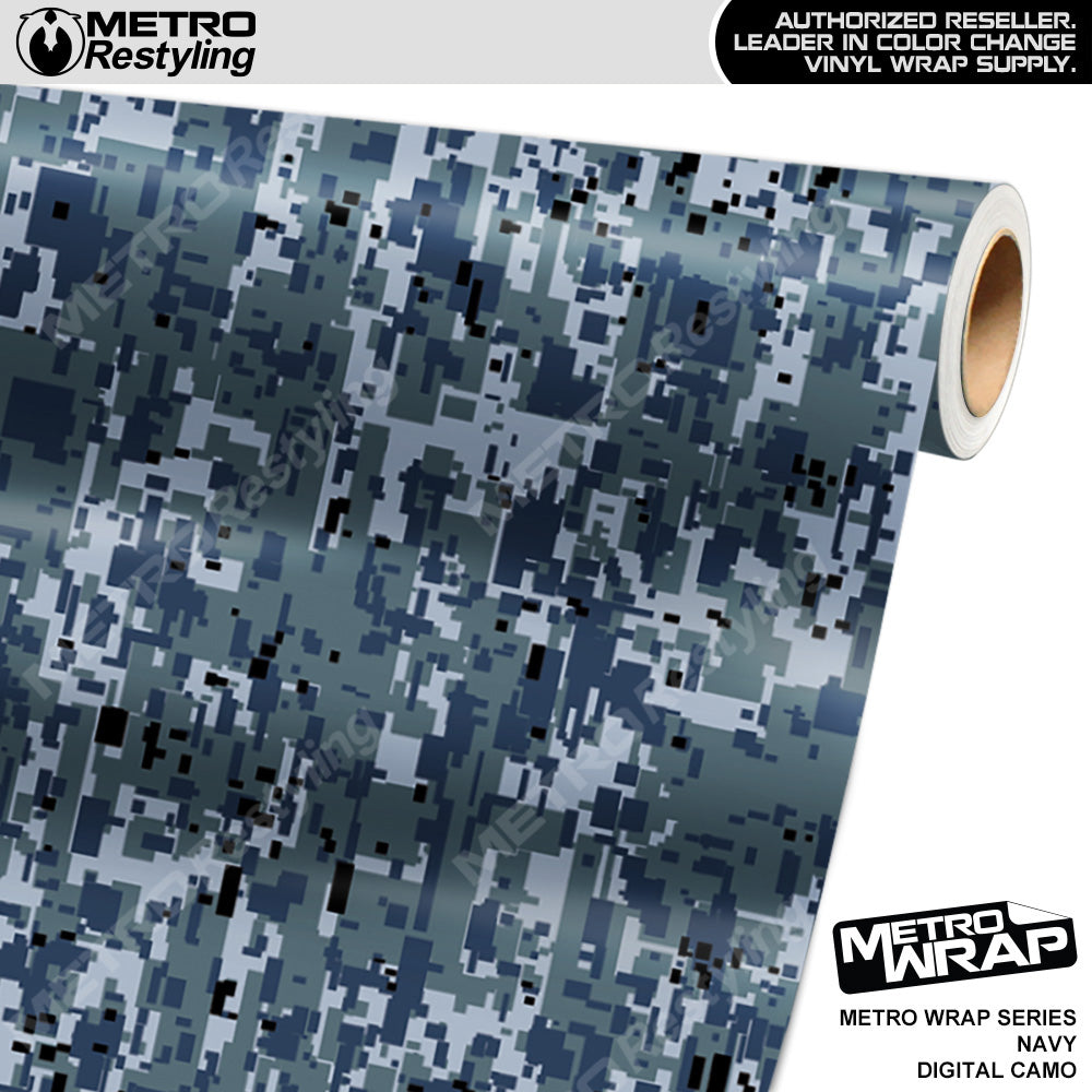 Metro Wrap Digital Navy Camouflage