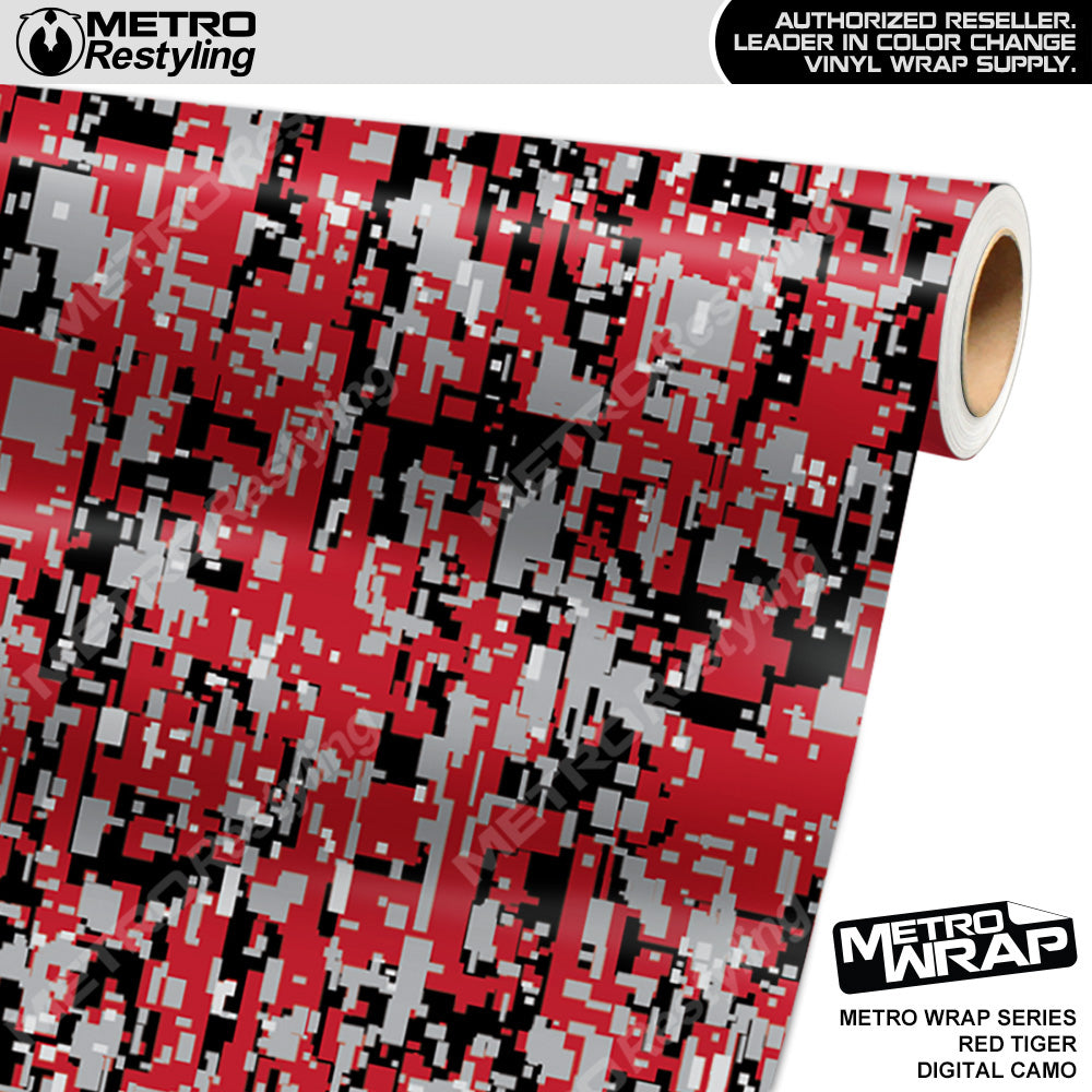 Metro Wrap Digital Red Tiger Camouflage