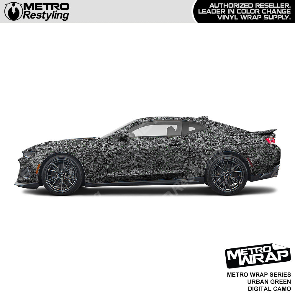 Metro Wrap Digital Urban Green Camouflage Car Wrap