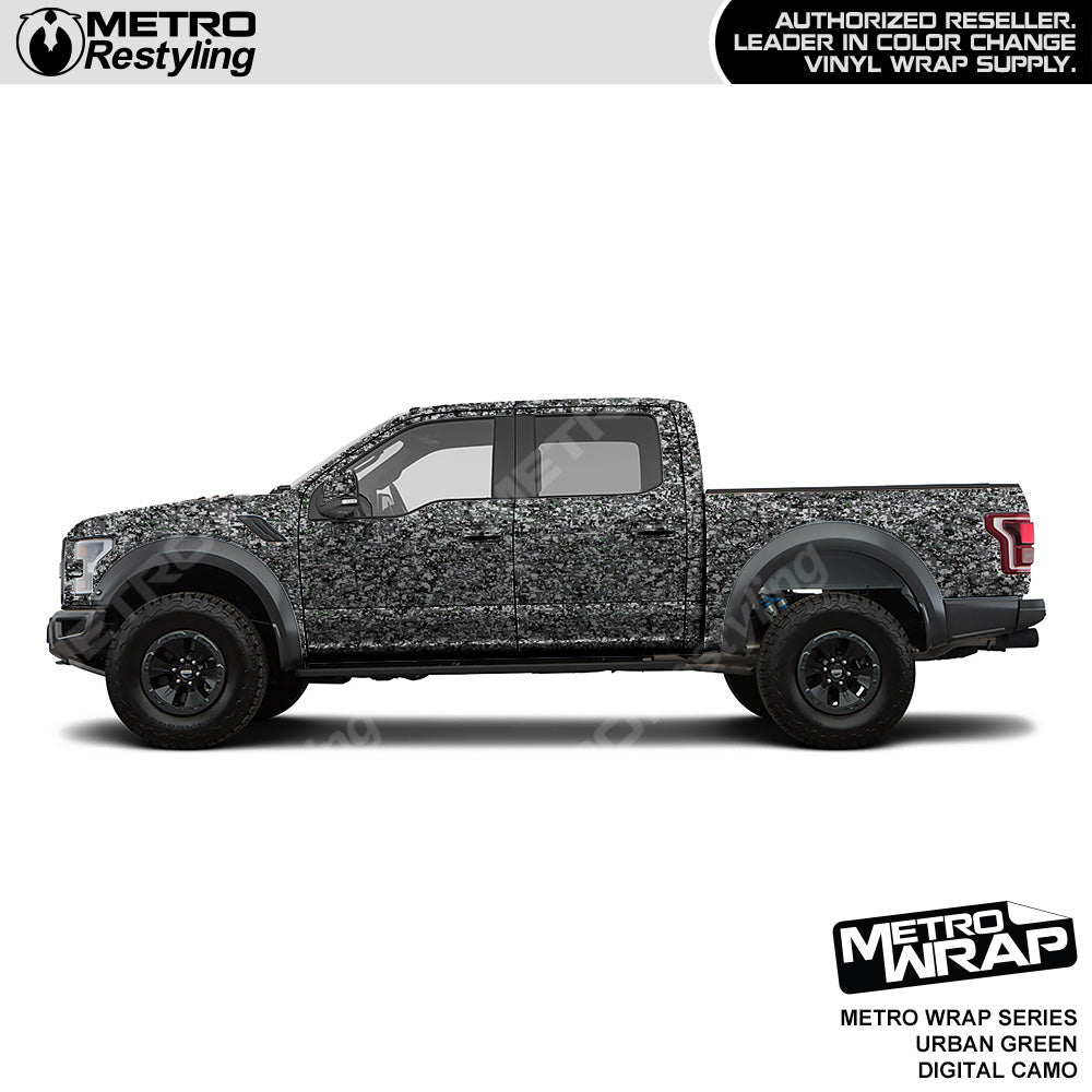 Metro Wrap Digital Urban Green Camouflage Truck Wrap