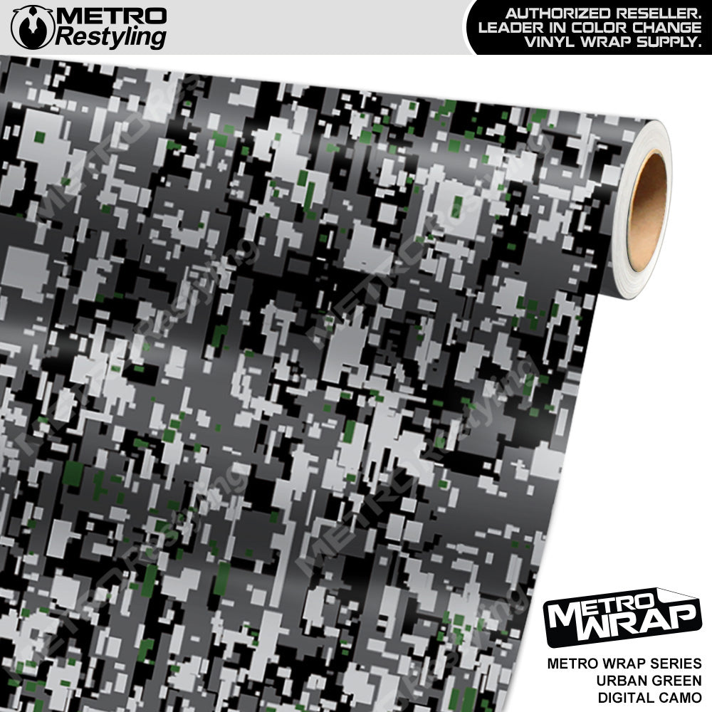 Metro Wrap Digital Urban Green Camouflage