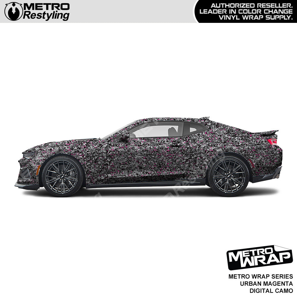 Metro Wrap Digital Urban Magenta Camouflage Car Wrap